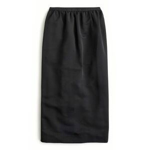 J.Crew | Black Long Pencil Skirt In Faille Size 10